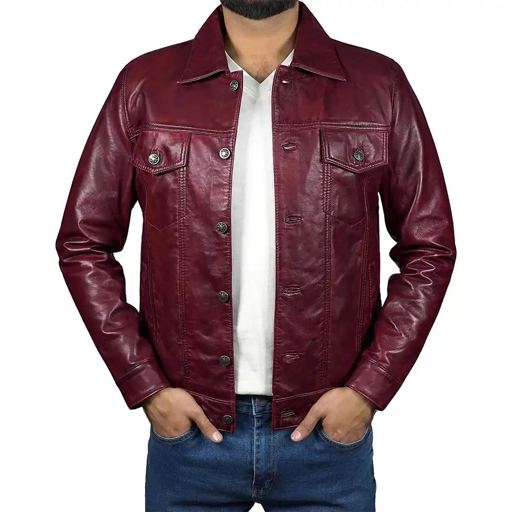 MensGenuineDistressedLeatherMotorcycleJacketTrucker-AmericanStyleVintageWesternTruckerJacketMen_7